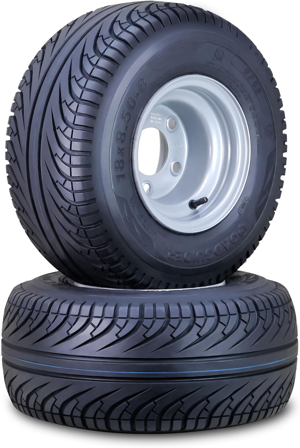 Rueda neumático carrito golf 18x8.5-8 5 pernos borde