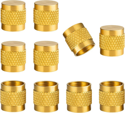 Tapones acampanados 1/4 pulg 10 pzas Tapa latón dorado