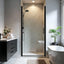 Puerta ducha vidrio templado 34-35x72pulg acero inox