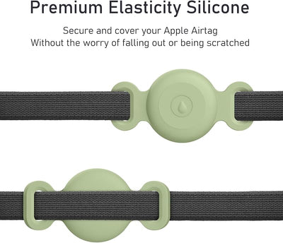 Soporte Airtag collar mascotas 2 fundas silicona