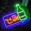 Letrero neón Cheers LED para bar Soju USB