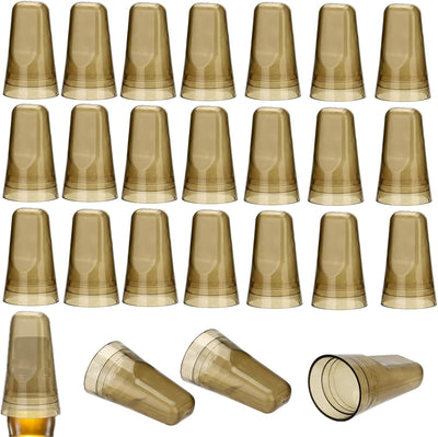 24 Tapas Plástico Translúcido para Botellas Licor