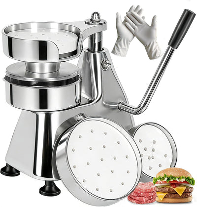 Máquina 3en1 para hamburguesas acero inox 4/5/6pulg