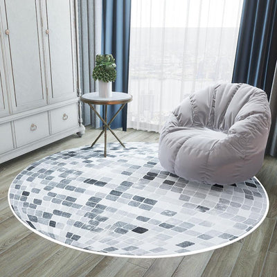 Alfombras redondas antideslizantes baño dormitorio 2ft gris
