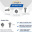 Pernos placa deslizante comp Toyota 4Runner Tacoma 0.472pulg acero inox 8pzas