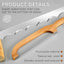 Cuchillo pan masa madre afilado rebanar roble natural