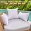 4 Rellenos Almohada 22x22" Cuadrados Impermeables Blanco
