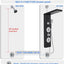 Panel ducha retrofit LED lluvia 2 chorros acero inox negro