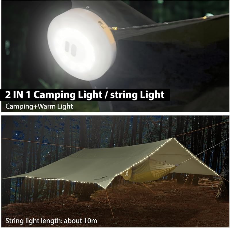 Lona portátil 17x10ft impermeable tira LED para acampar