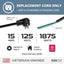 Cable alimentación 12/3 SJTW 25 ft 15amp negro
