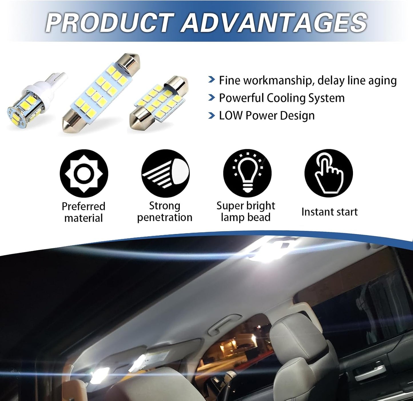 20 Pzas Bombilla LED T10 12V 6000K Universal Coche
