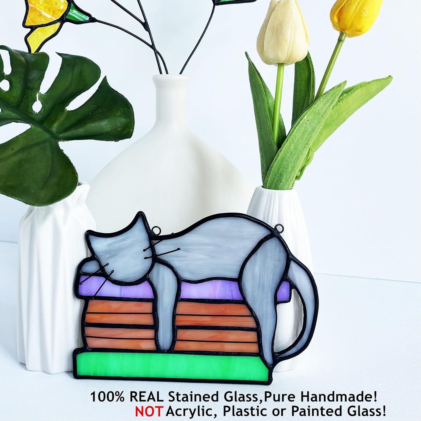 Atrapasoles cristal gris para ventanas regalos mascotas
