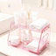Estante organiz. encimera baño 2 niveles forma corazón rosa