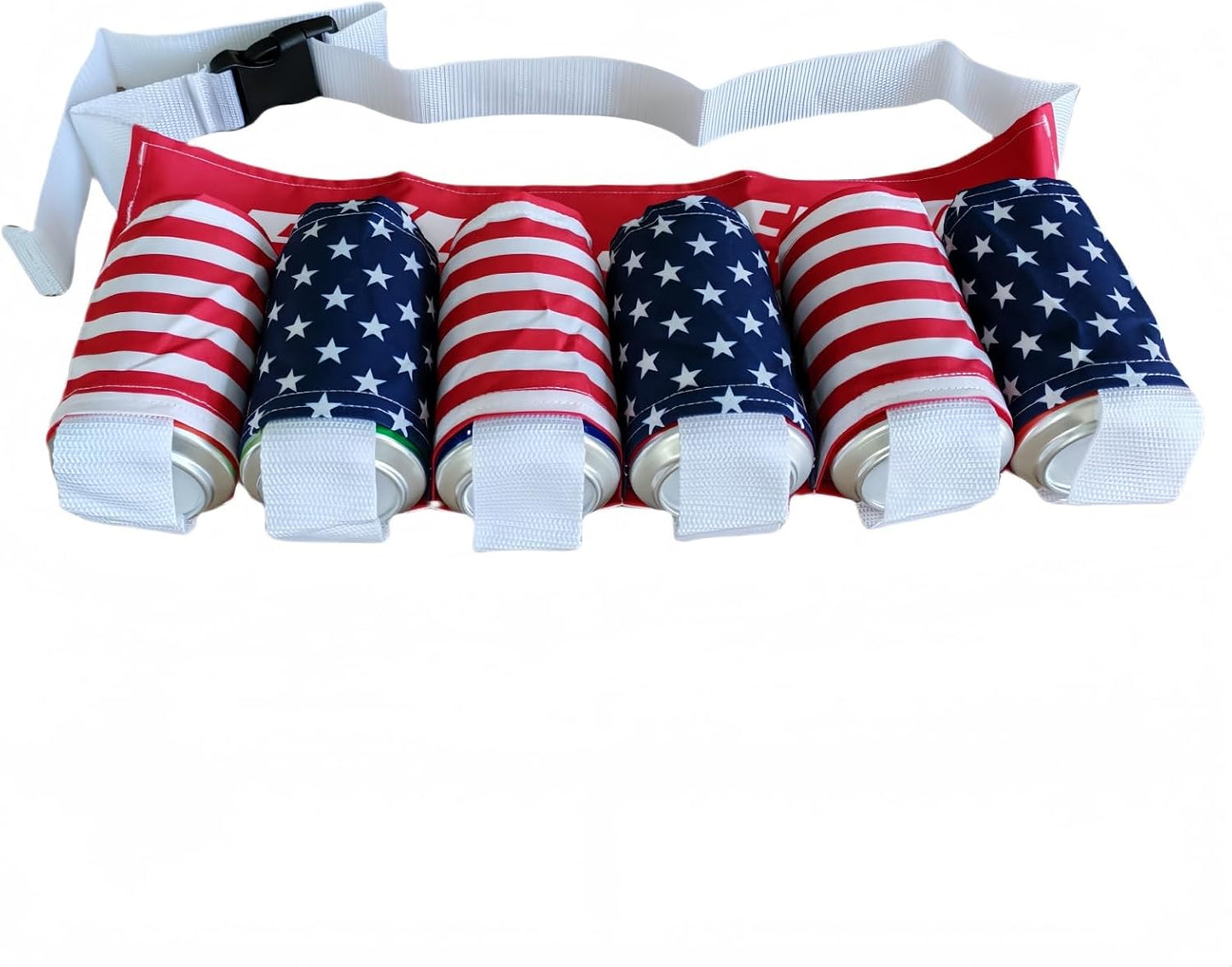 6 Cinturones Patrióticos con Funda Bebidas