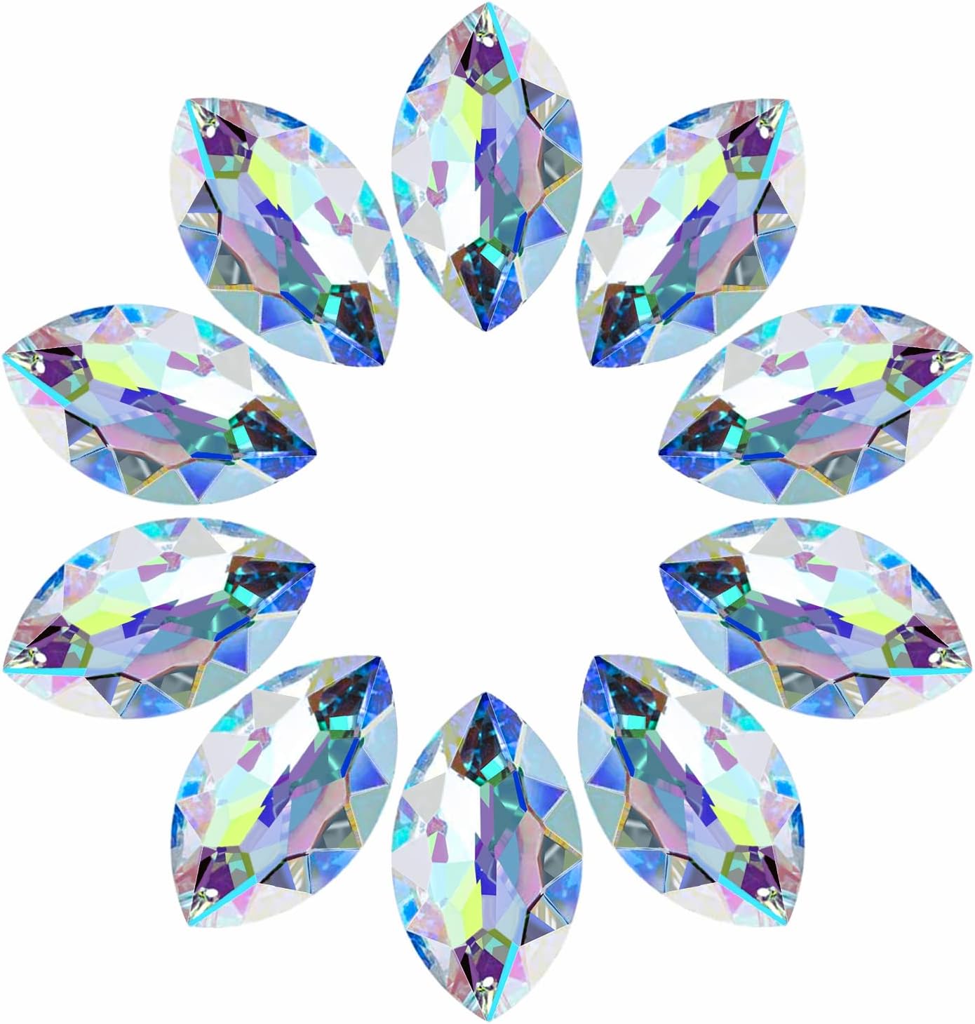 10 Colgantes Cristal 1.5" Prismas FengShui Decoración