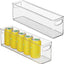Contenedor apilable plástico despensa con asas set 2 transparente