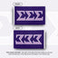 Bandera Tri Sigma 3x5pies para eventos y orgullo