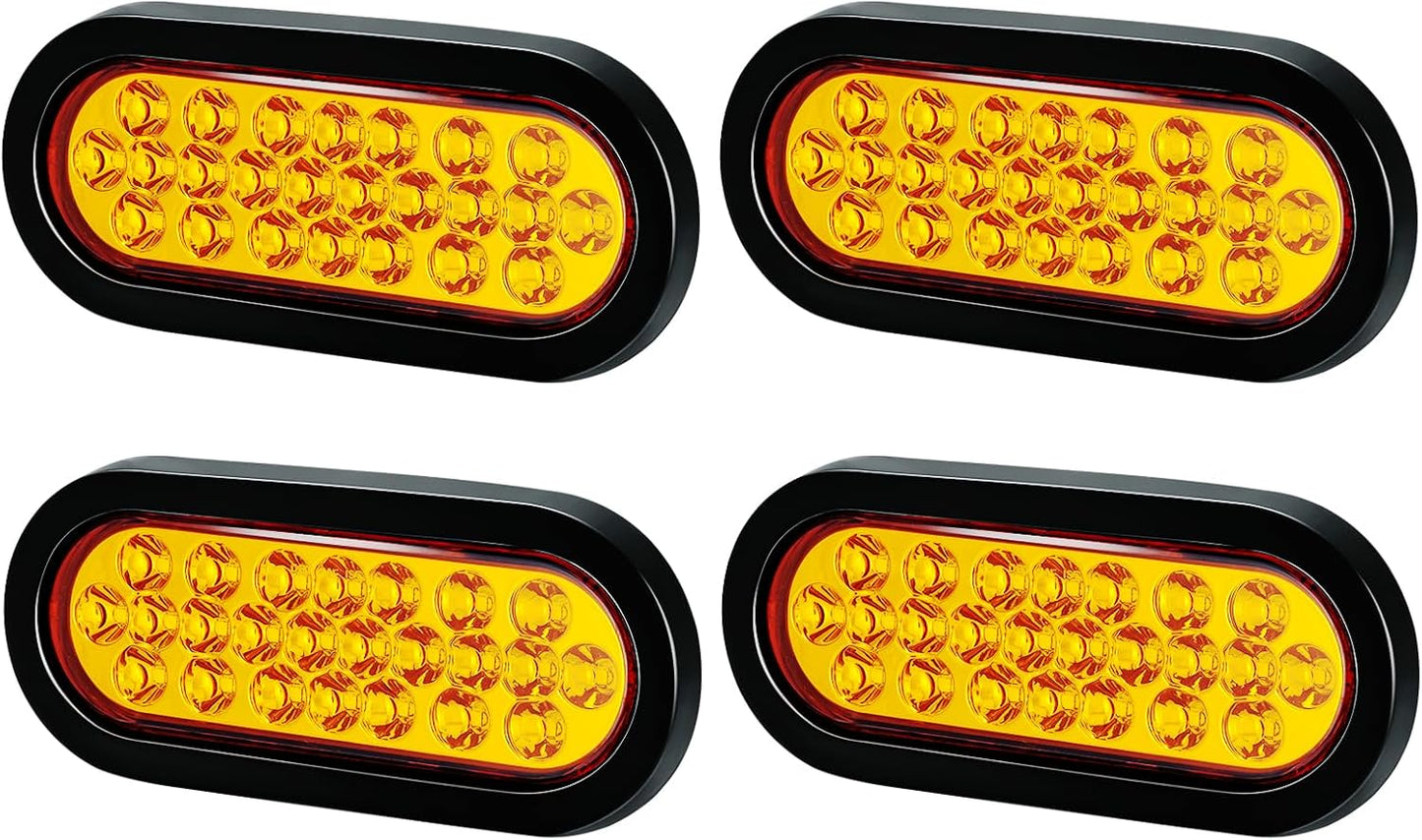 Luces estroboscópicas ámbar 24 LED IP67 para remolque