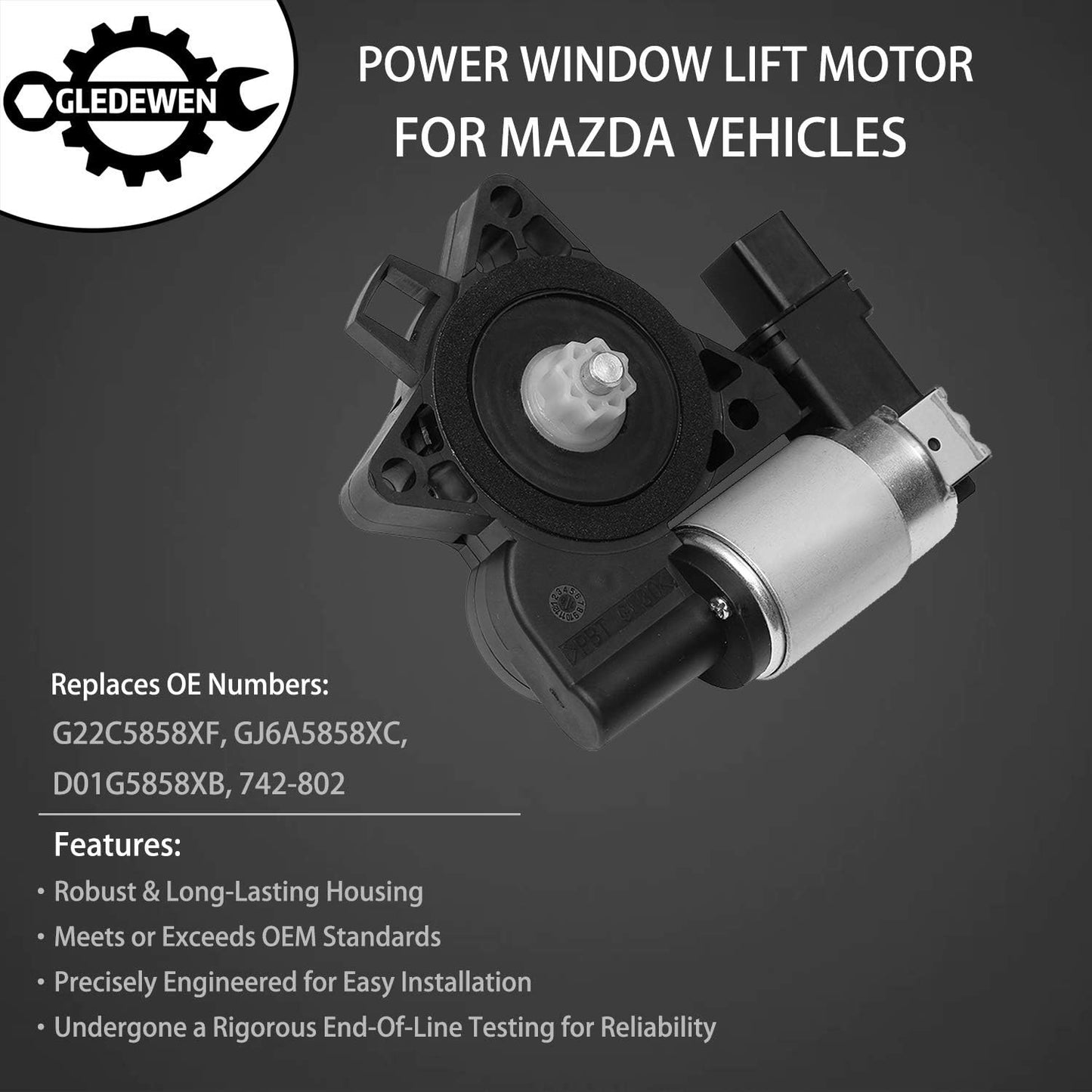 Motor elevación ventana eléctrica Mazda 3 5 6 CX-7 CX-9 RX-8