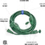 Extensión 25ft 16/3 SJTW verde con 3 tomas CP10225