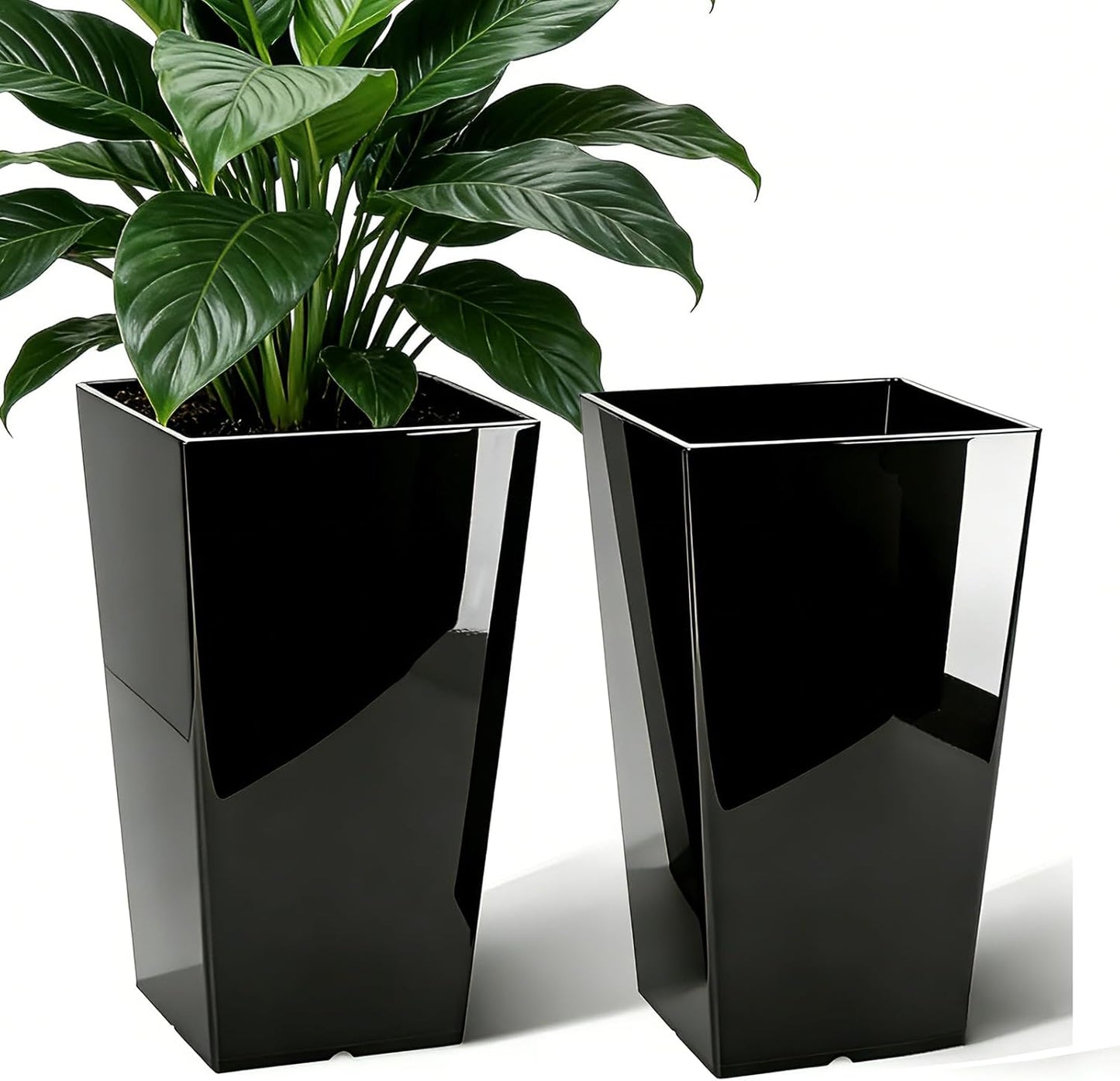Macetas cónicas 21pulg para plantas interior exterior set 2
