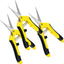 Tijeras jardinería 6.5pulg acero inox afiladas amarillo set 3
