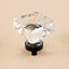 16 Pomos Cristal para Gabinetes Cajones Negro 1-3/8"