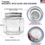 Set 20 tarros vidrio hexagonales 4oz con tapas magnéticas