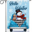 Bandera jardín invierno 12x18pulg doble cara camión muñeco nieve