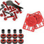 Hardware skateboarding negro/rojo ABEC 5