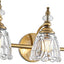 Lámpara tocad. baño oro cepillado 3 luces estilo granja