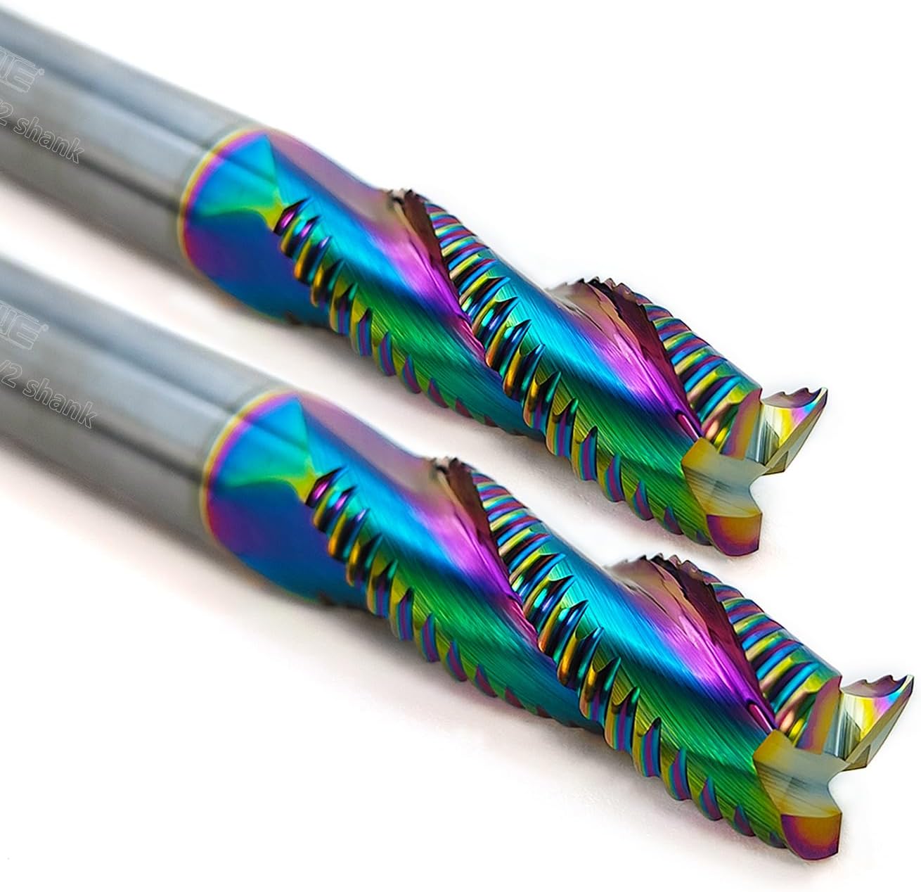 Fresa carburo cuadrada 1/2 3 filos corte aluminio 2 pzas