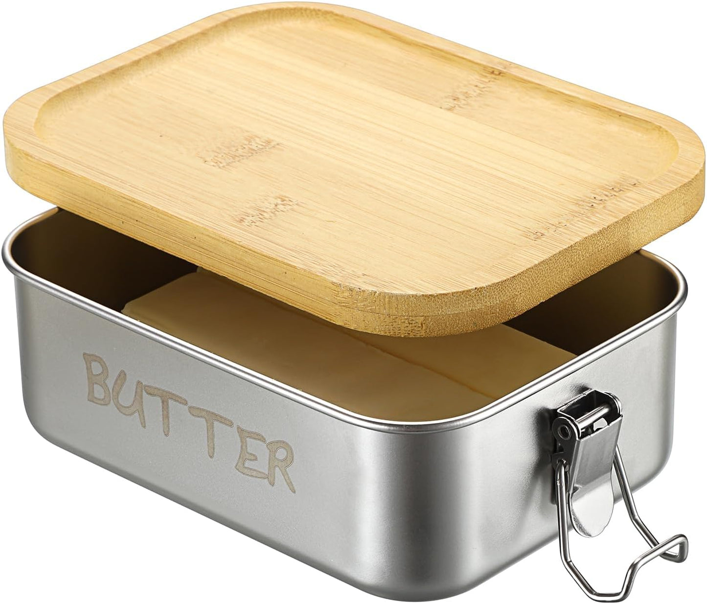 Mantequillera acero inox con tapa sellado silicona