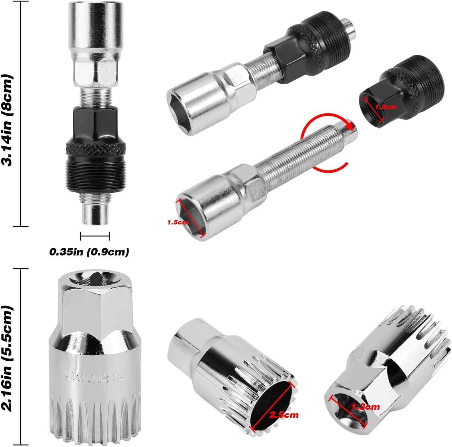 Set herramientas extractor manivela bicicleta