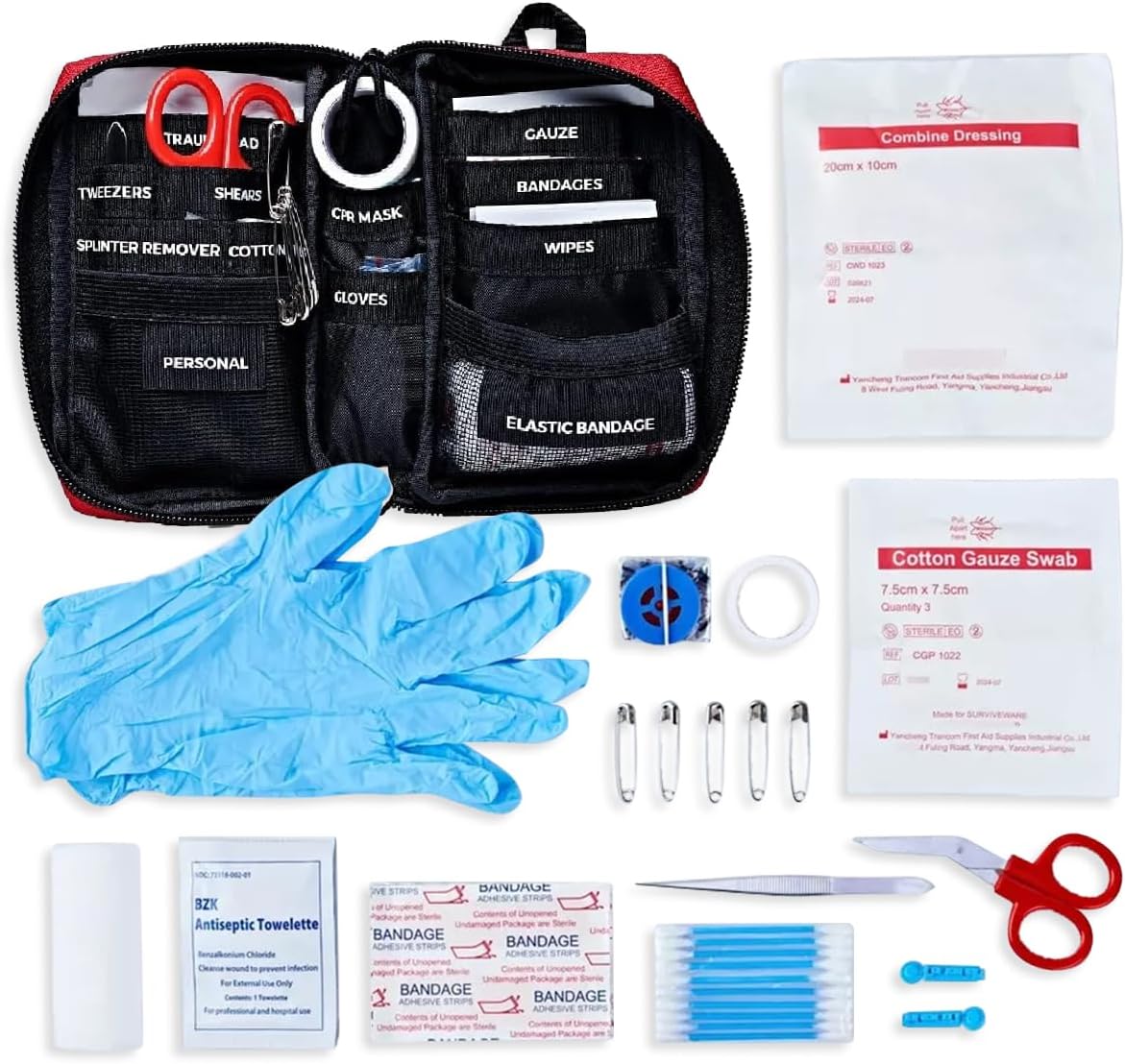 Mini kit primeros auxilios 45 pzas viaje campamento hogar