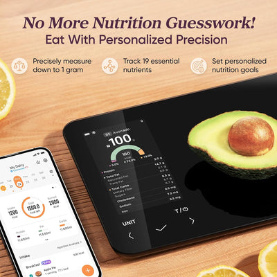 Báscula cocina inteligente con app IA y calculadora nutricional