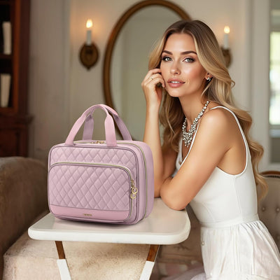 Neceser colgante para maquillaje mujer color morado