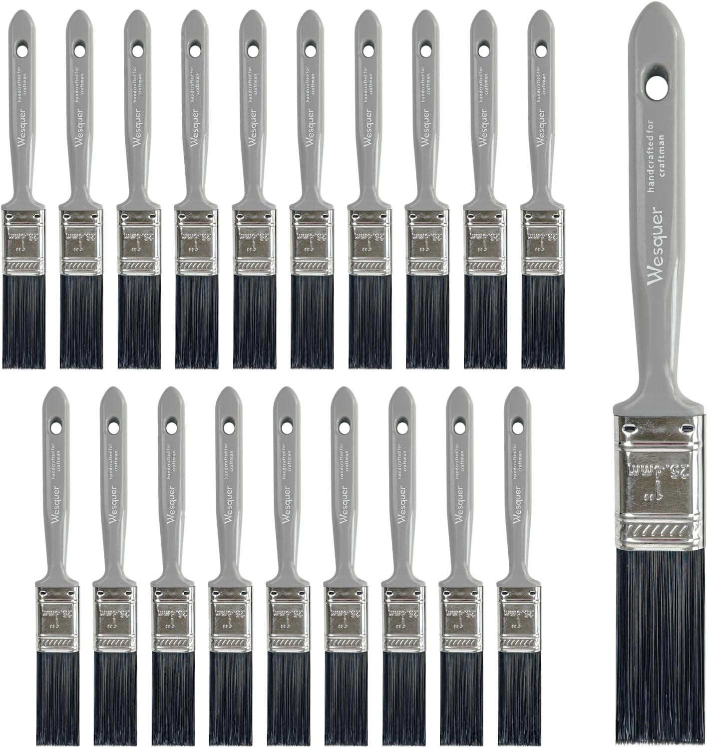 Brocha pintura 1pulg set 20 pzas cerdas poliéster