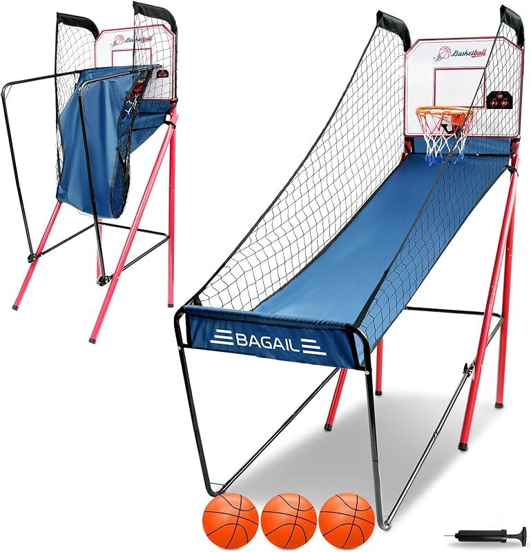 Set Baloncesto Arcade con 3 Pelotas y Marco Plegable