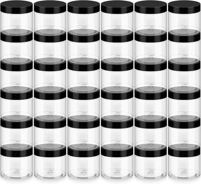 36 Pack Tarros Plástico 6oz Sin BPA Reutilizables Cosméticos
