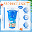 12 Pzas Vasos Bajo el Mar 24oz Reutilizables