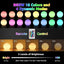 Lámpara esfera LED 12pulg control remoto RGB impermeable