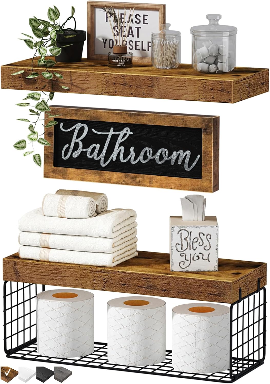 Estante baño sobre inodoro 21" almacenamiento decoración
