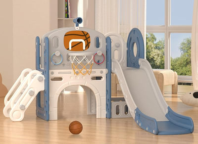 Set tobogán 9en1 para niños 1-3 años con aro baloncesto
