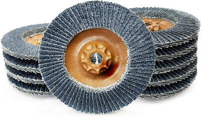Broca Zirconia 4 1/2 pulg 80 Grano 5/8-11 10 Pzas