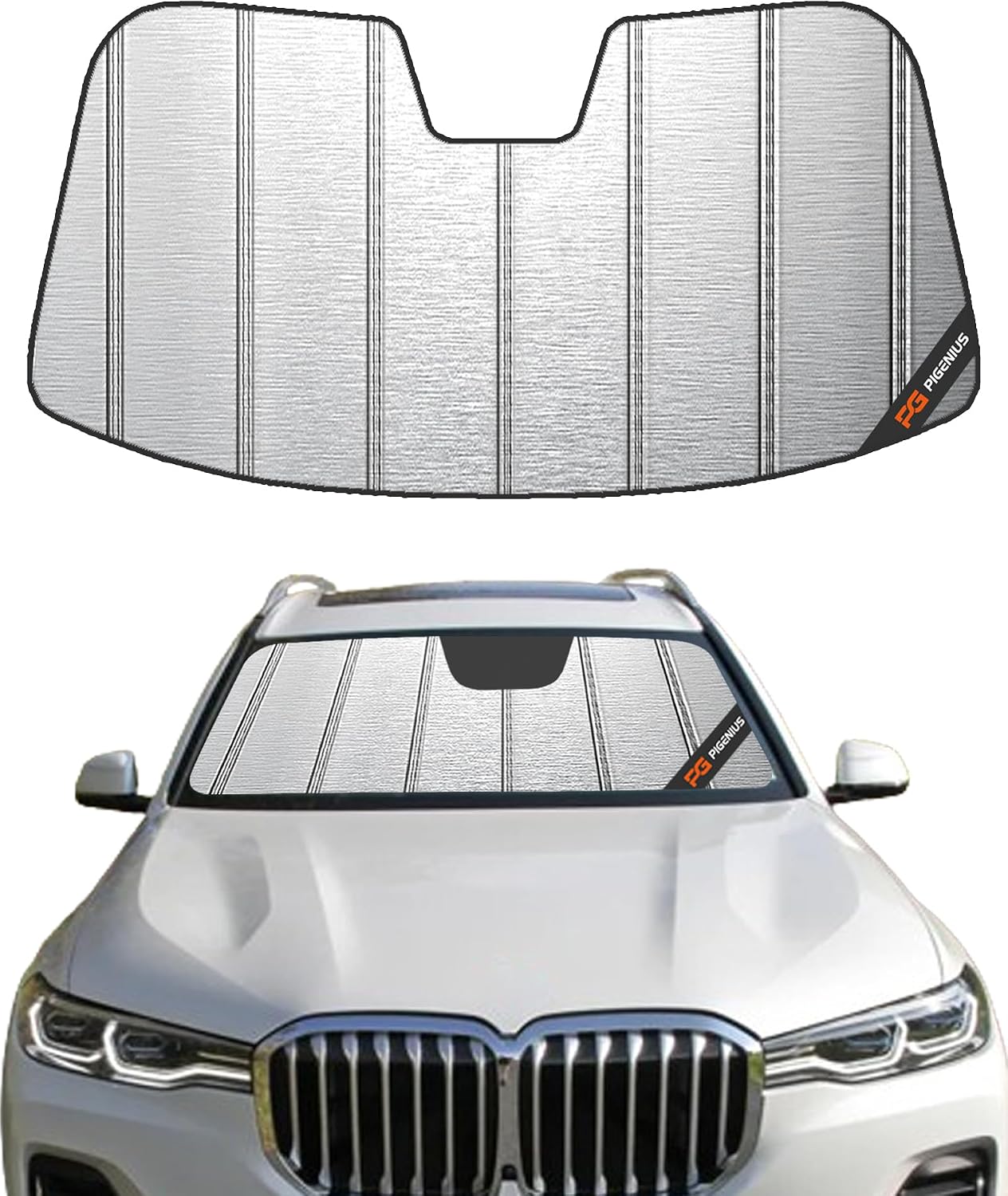 Parasol parabrisas BMW X5 X7 G05 G07 plateado