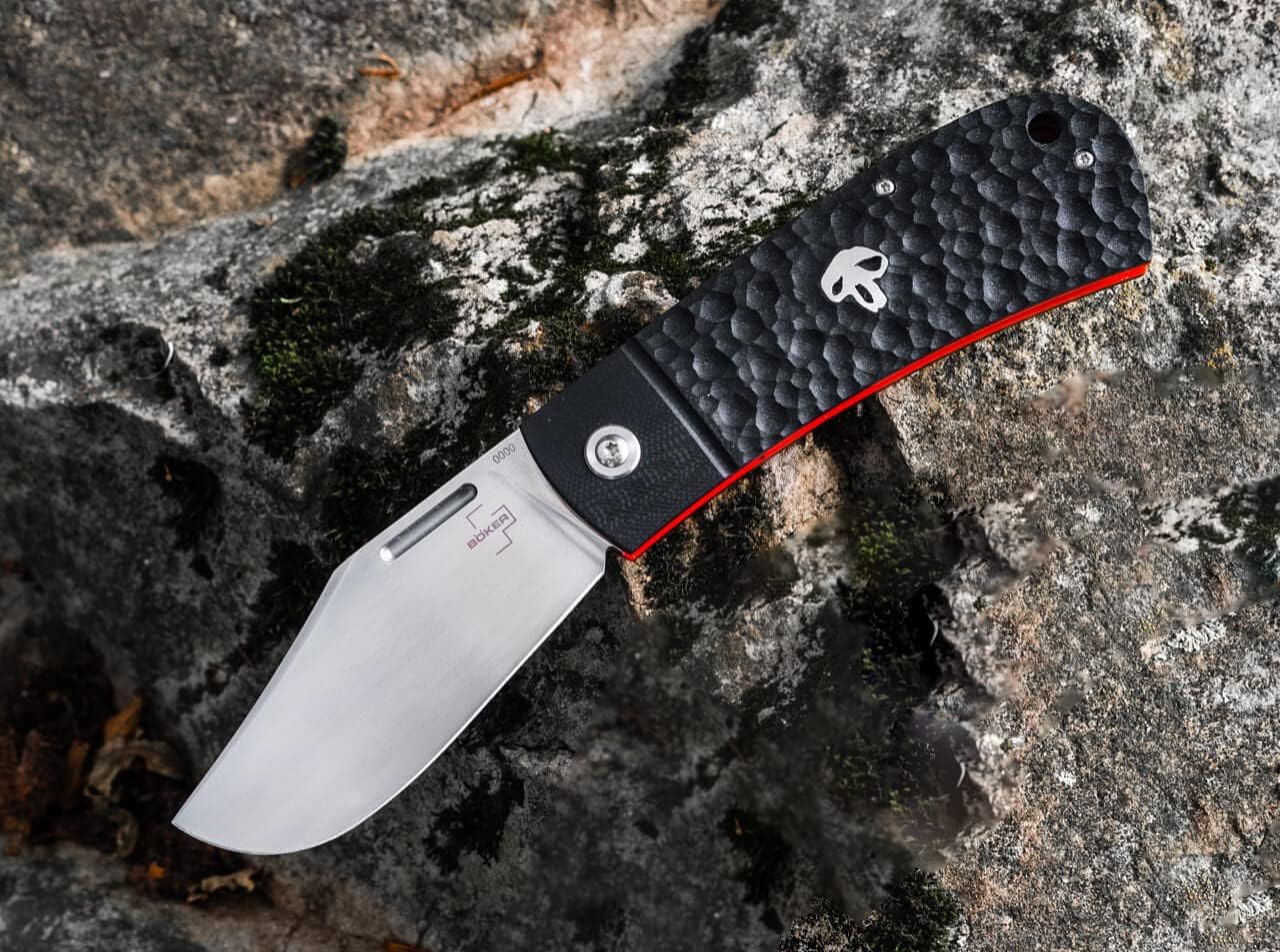 Cuchillo bolsillo plegable G10 texturizado hoja ancha