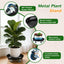 3 Pack Soporte Plantas Ruedas 13pulg Negro