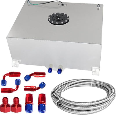 Tanque combustible universal 80L aluminio plateado 12 ft