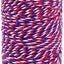 Cuerda algodón 2mm 328ft rojo azul blanco navidad
